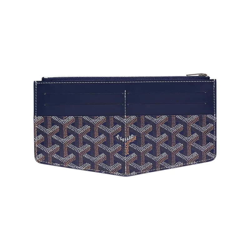 GOYARD Insert Louise Canvas With Leather Wallet Unisex Marine Blue-0