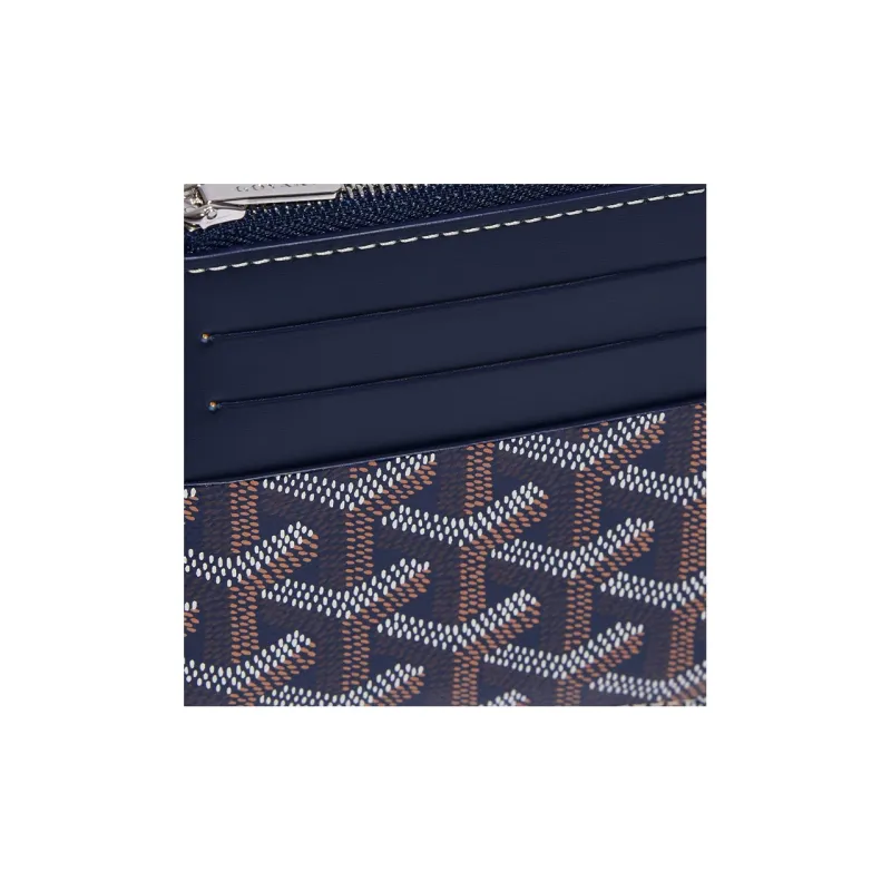 GOYARD Insert Louise Canvas With Leather Wallet Unisex Marine Blue-3