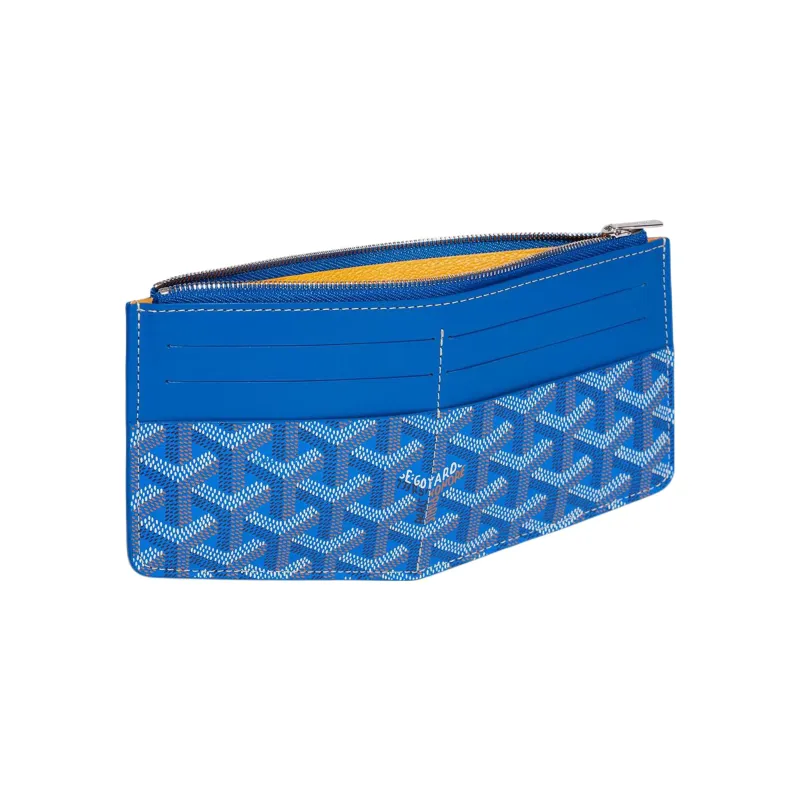 GOYARD Insert Louise Canvas With Leather Wallet Unisex Blue-2
