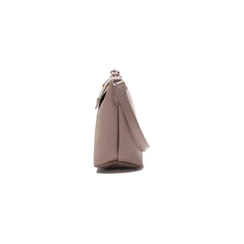 LONGCHAMP Le Pliage Canvas With Cow Leather Trim Shoulder Bag Crossbody Bag Regular Women's Camel Gray-3