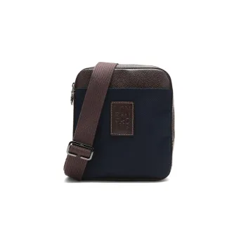 LONGCHAMP Boxford Cow Leather Trim Shoulder Bag Crossbody Bag Small Size Men's Blue