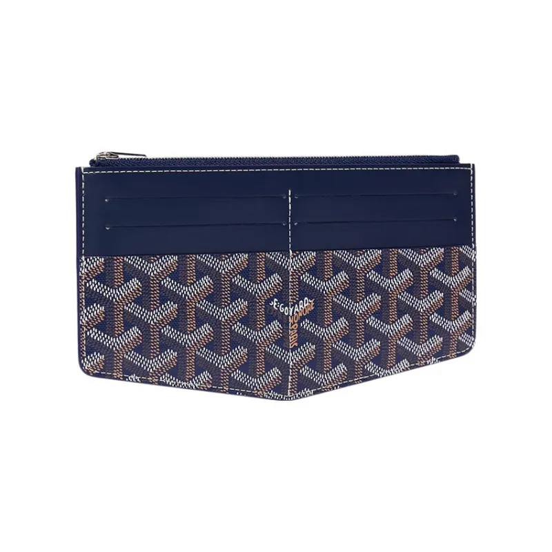 GOYARD Insert Louise Canvas With Leather Wallet Unisex Marine Blue-1