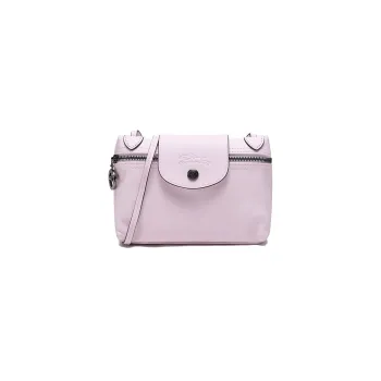 LONGCHAMP Le Pliage Leather Mahjong Bag Shoulder Bag Crossbody Bag Regular Women's Petal Pink