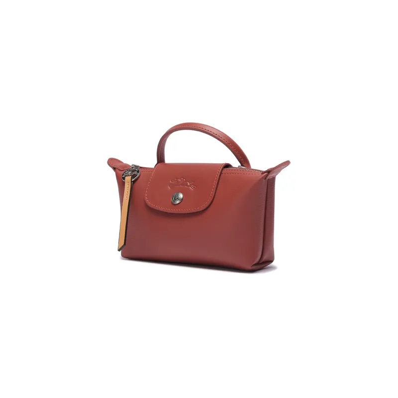 LONGCHAMP Le Pliage City Coated Canvas With Leather Trim Dumpling Bag Handbags Regular Women's Orange-2
