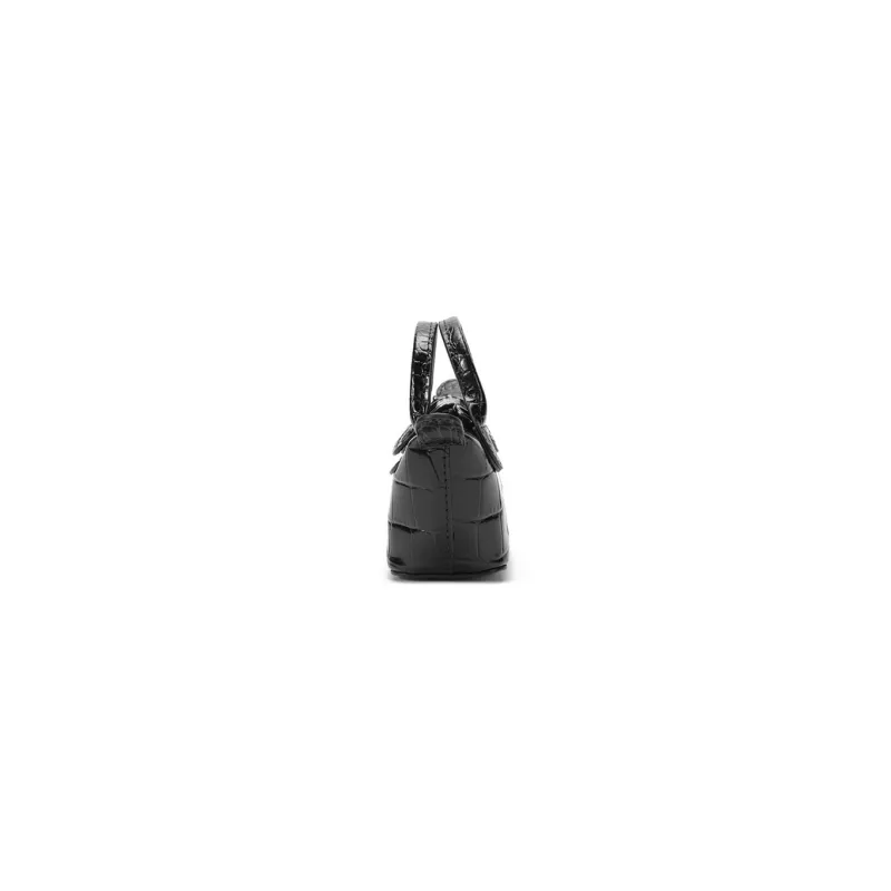 LONGCHAMP Le Pliage Cuir Cow Leather Portable One Shoulder Coin Purse Mini Women's Black-2