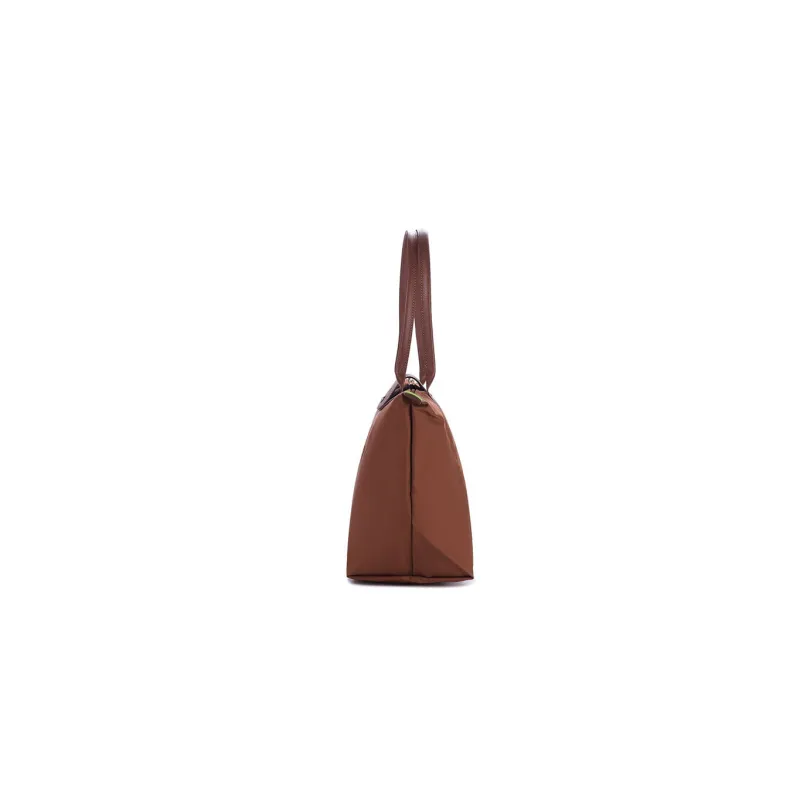 LONGCHAMP Le Pliage Green Canvas With Leather Canvas Bag Dumpling Bag Handbag Shoulder Bag Large Size Women's Brown-2