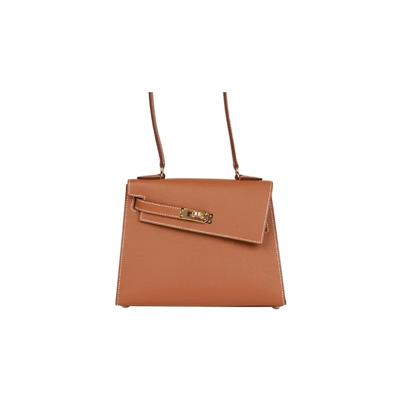HERMES Kelly Epsom Leather Kelly Bag Handbag Shoulder Bag Crossbody Bag Regular Women's 37 Gold Gold-1
