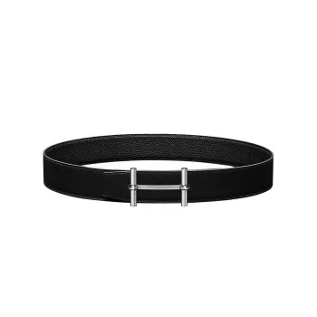 HERMES Leather Belts Men Black