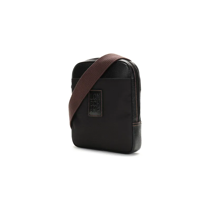 LONGCHAMP Boxford Cow Leather Trim Shoulder Bag Crossbody Bag Small Size Men's Black-1