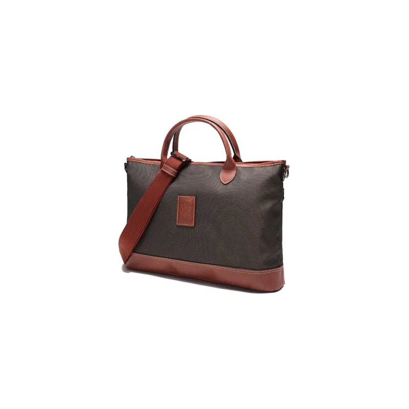 LONGCHAMP Boxford Cow Leather Briefcase Trumpets Men's Brown-1