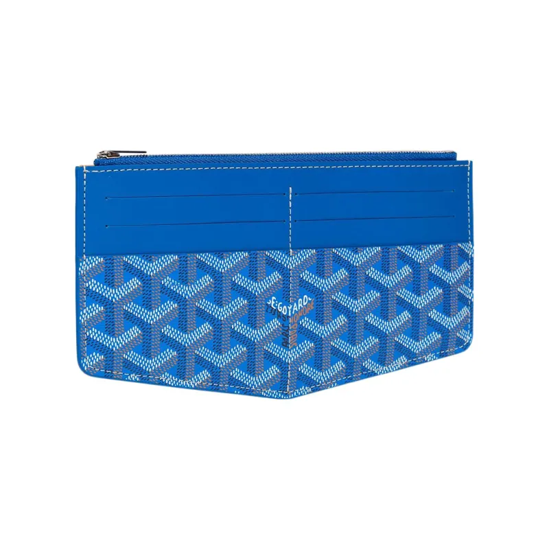GOYARD Insert Louise Canvas With Leather Wallet Unisex Blue-1
