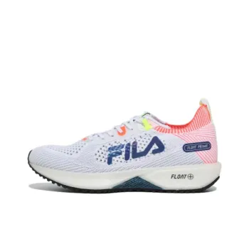 FILA Float Prime Abrasion Resistant Breathable Low Top Running Shoes Men's White Red
