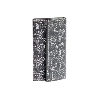 GOYARD SAINT-MICHEL Canvas With Leather Key Pouch Unisex Gray