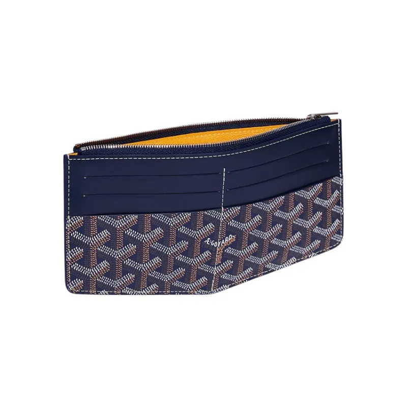 GOYARD Insert Louise Canvas With Leather Wallet Unisex Marine Blue-2