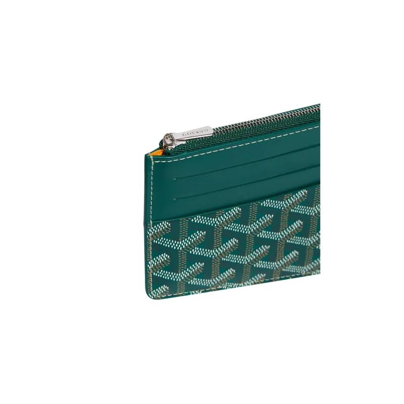 GOYARD Insert Louise Canvas With Leather Wallet Unisex Green-3