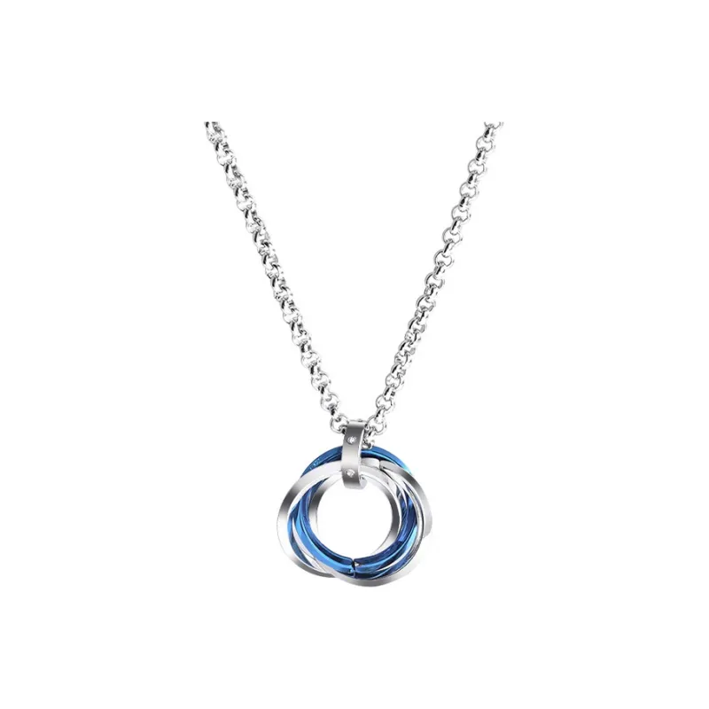 JUICY GRAPE Individual Three Loop Minimalist Style Versatile Collarbone Chain Necklaces Men's-0