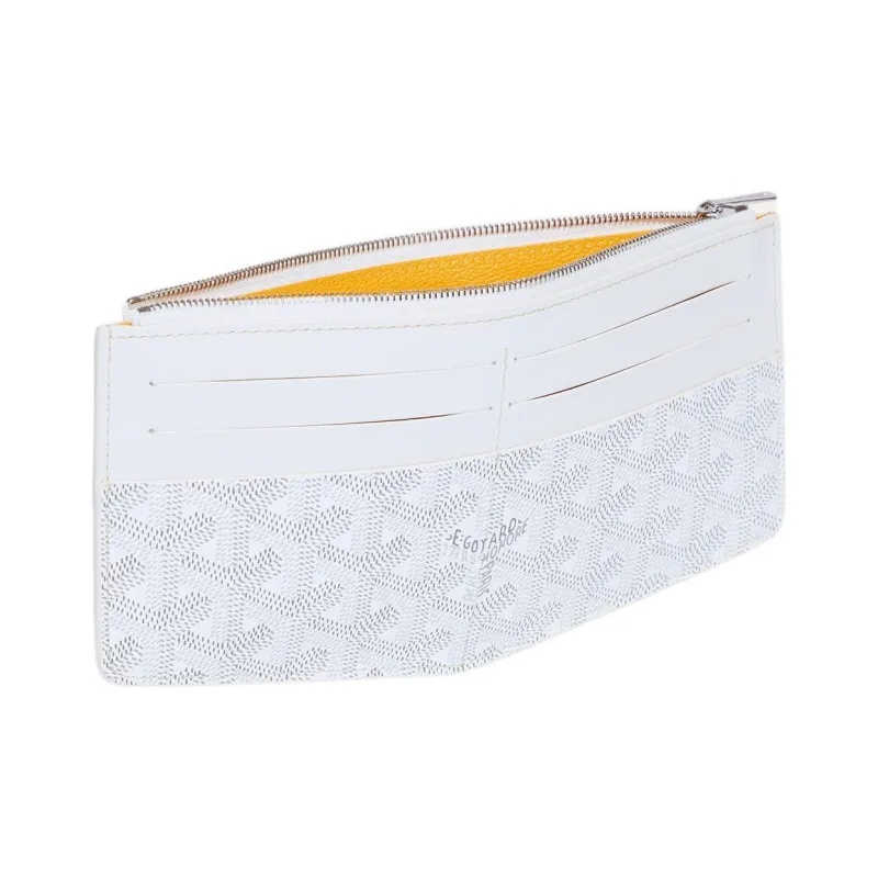 GOYARD Insert Louise Canvas With Leather Wallet Unisex White-2