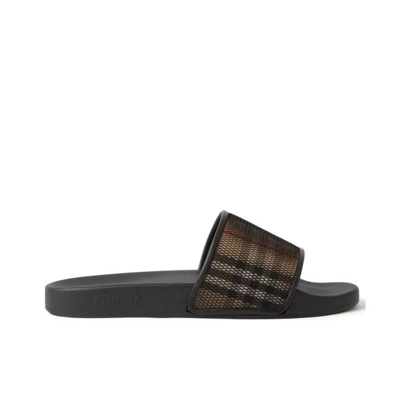 Burberry Check Slide 'Archive Beige Mesh'-1