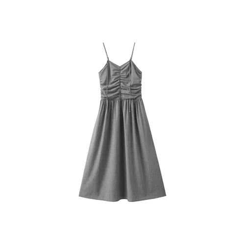 SOLWEIGE Slip Dresses Women's Mixed Color Heather Gray