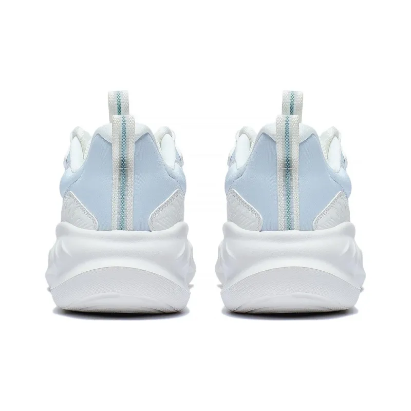 LiNing EasyFit Fle Cushioned Wear Resistant Breathable Low Top Casual Running Shoes Women's White Blue-4