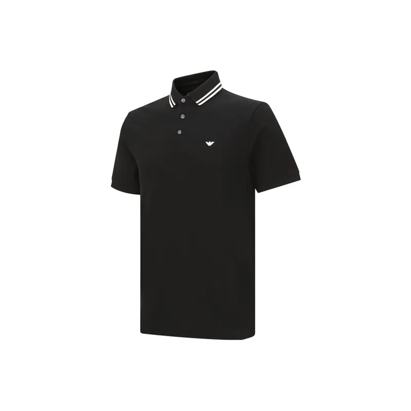 EMPORIO ARMANI SS23 Polo Shirt Men's Black-2
