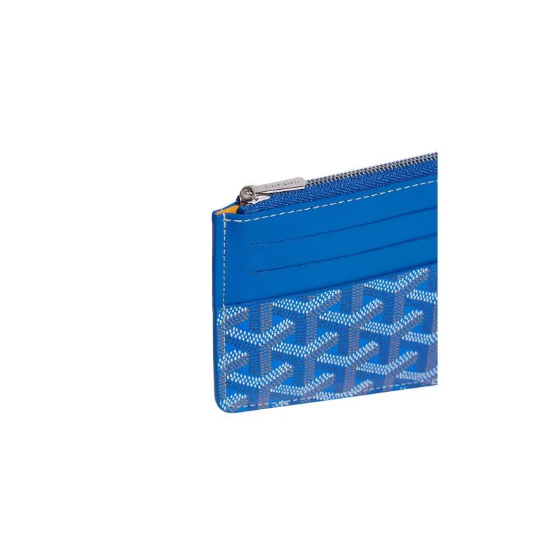 GOYARD Insert Louise Canvas With Leather Wallet Unisex Blue-3
