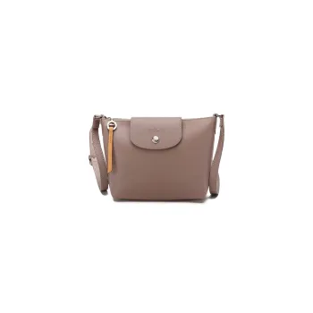 LONGCHAMP Le Pliage Canvas With Cow Leather Trim Shoulder Bag Crossbody Bag Regular Women's Camel Gray