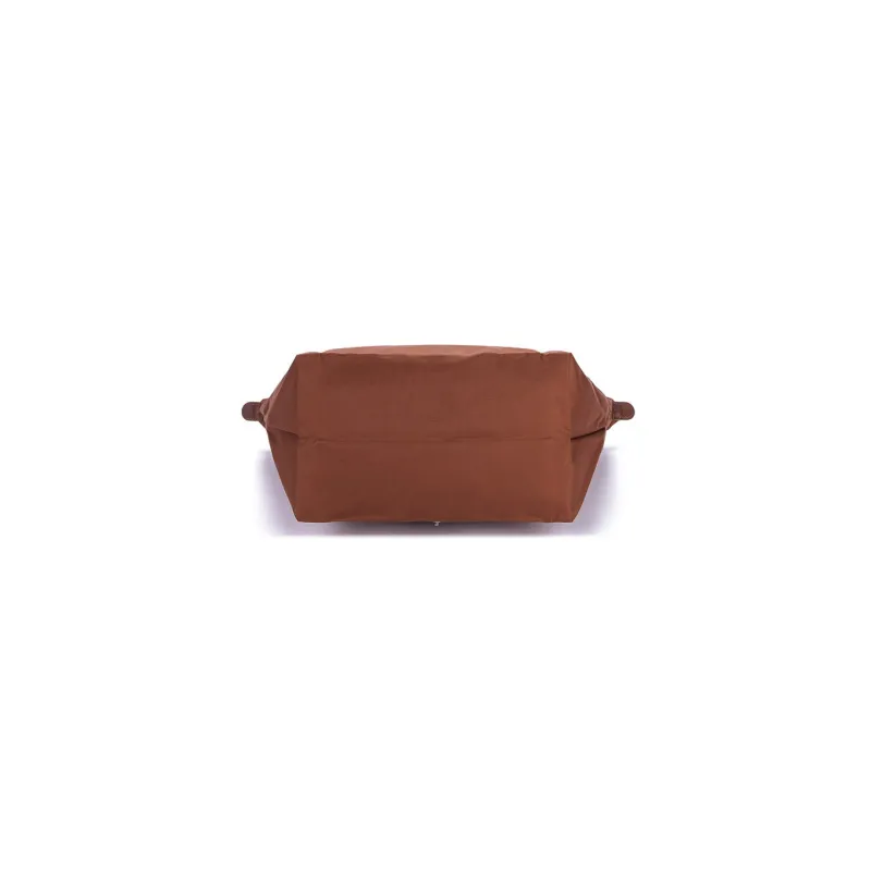 LONGCHAMP Le Pliage Green Canvas With Leather Canvas Bag Dumpling Bag Handbag Shoulder Bag Large Size Women's Brown-4