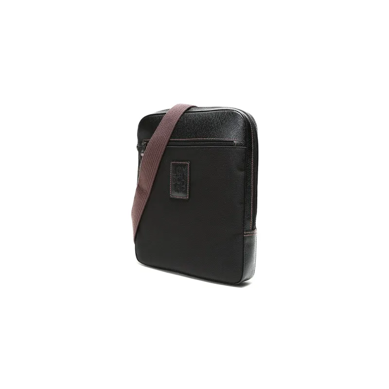LONGCHAMP Boxford Fabric With Leather Shoulder Bag Crossbody Bag Men's Black-1