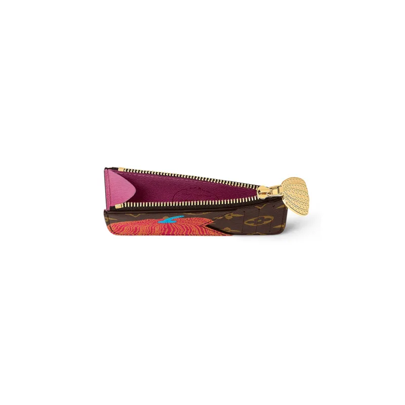 LOUIS VUITTON Lv X Yk Romy Card Holder Pumpkin Print-3