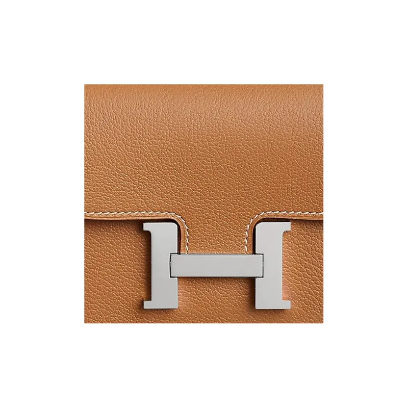 HERMES Constance Slim Evercolor Leather Card Holder, Coin Purse, Fanny Pack Women's Gold/Lemon-3