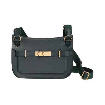 HERMES Jypsiere Evercolor Calfskin Shoulder Bag, Crossbody Bag Mini Women's Rousseau Green/Cypress Cyan