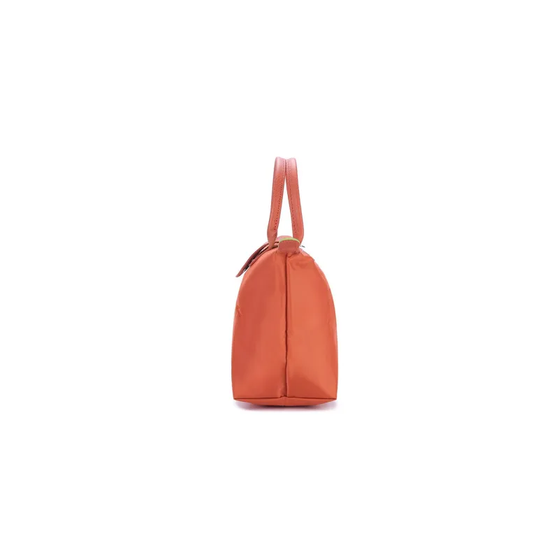 LONGCHAMP Le Pliage Green Cow Leather Trim Dumpling Bag Handbags Small Size Women's Orange-2