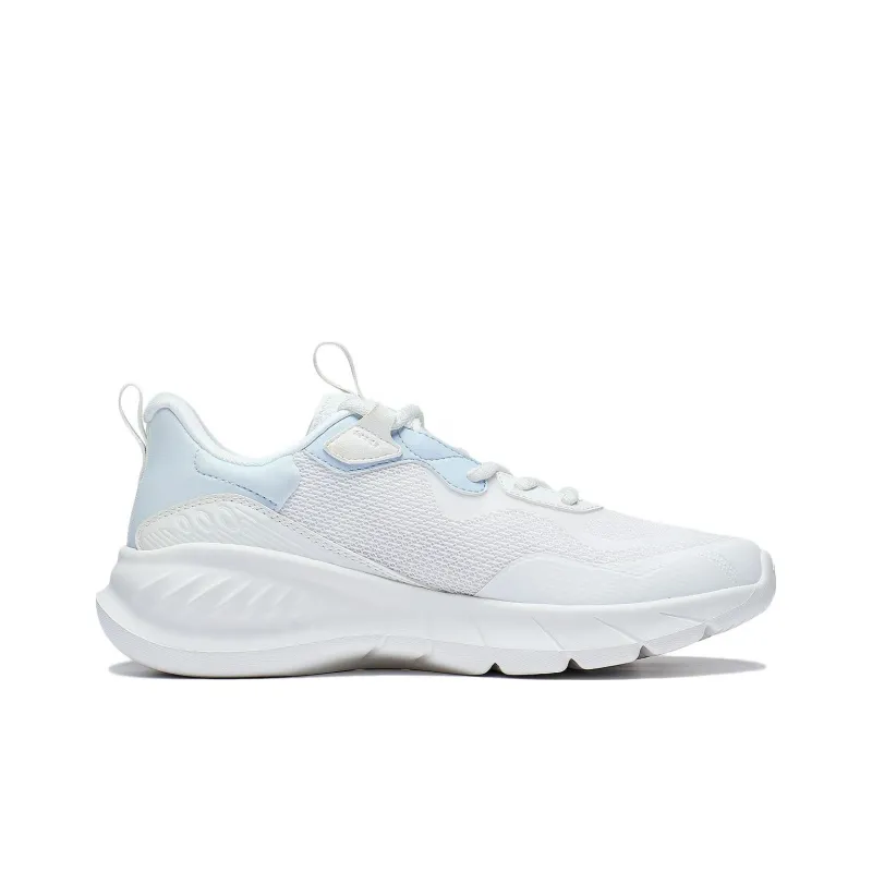 LiNing EasyFit Fle Cushioned Wear Resistant Breathable Low Top Casual Running Shoes Women's White Blue-1