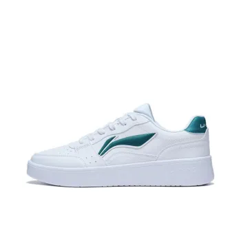 LiNing Acer Truncatum Slip Resistant Cushioning Wear Resistant Low Top Skateboard Shoes Men's White Green