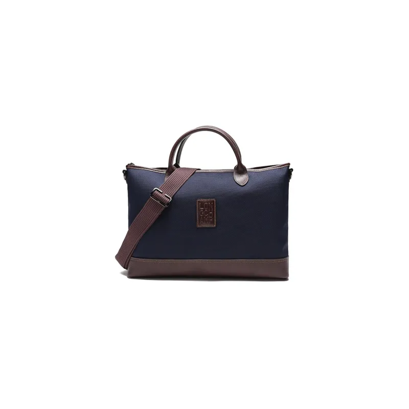 LONGCHAMP Boxford Large Cow Leather Briefcases Small Size Men's Blue-0