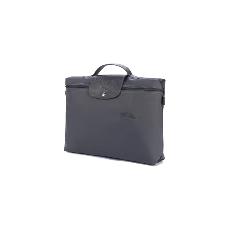 LONGCHAMP Le Pliage Green Recycled Canvas With Leather Trim Canvas Bag, Handbag, Briefcase Trumpets Men's Graphite Gray-1