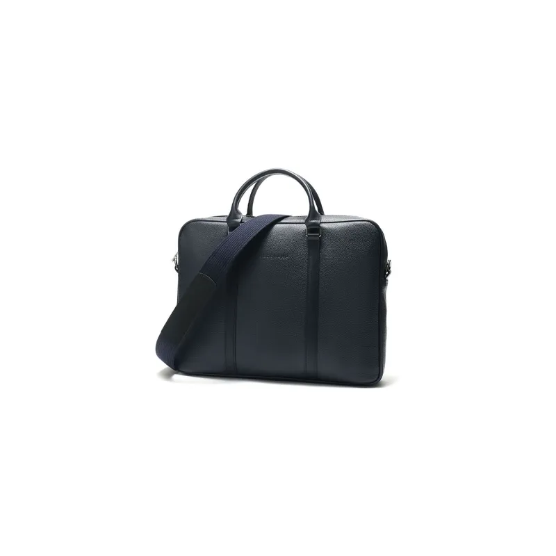 LONGCHAMP Le Foulonné Cow Leather Briefcases Small Size Men's Blue-1