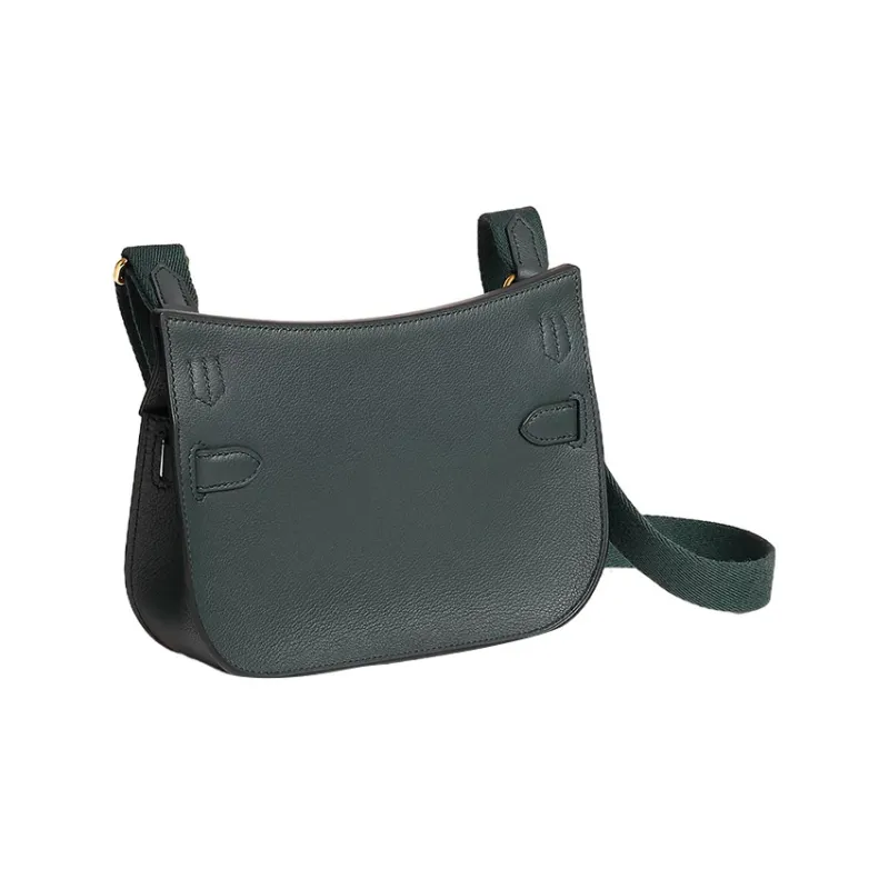 HERMES Jypsiere Evercolor Calfskin Shoulder Bag, Crossbody Bag Mini Women's Rousseau Green/Cypress Cyan-2