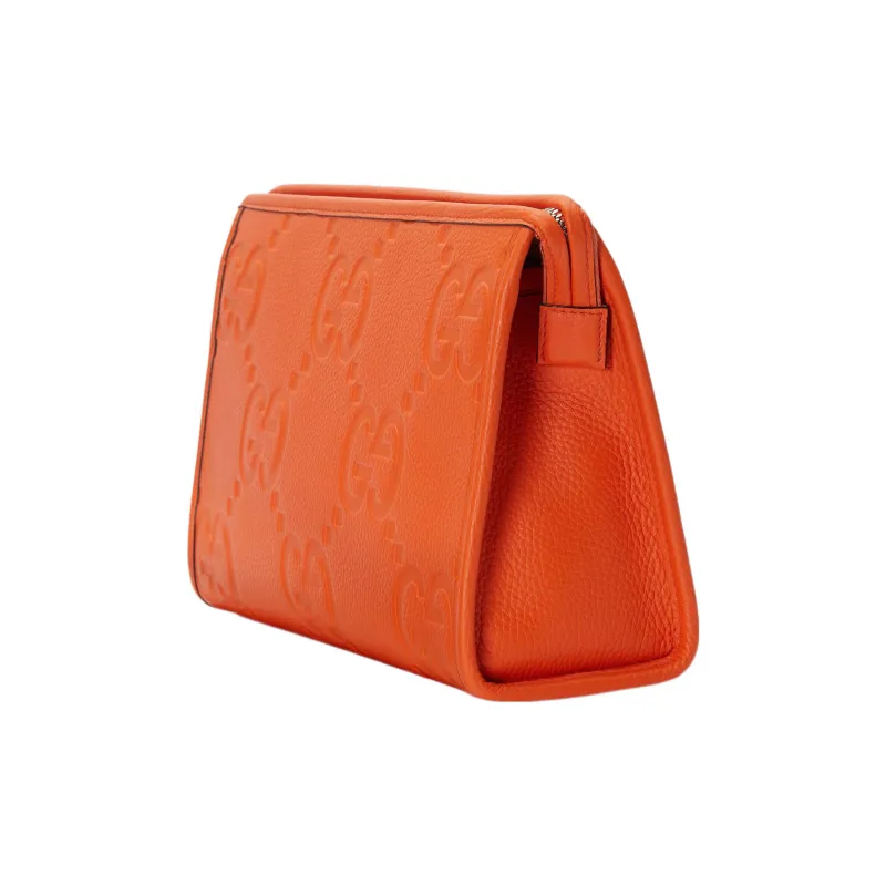 GUCCI Leather Clutch Men's Orange-1