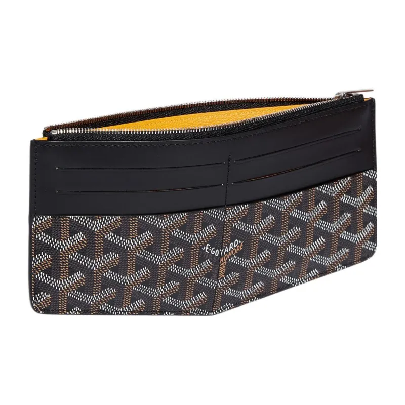 GOYARD Insert Louise Canvas With Leather Wallet Unisex Black-2
