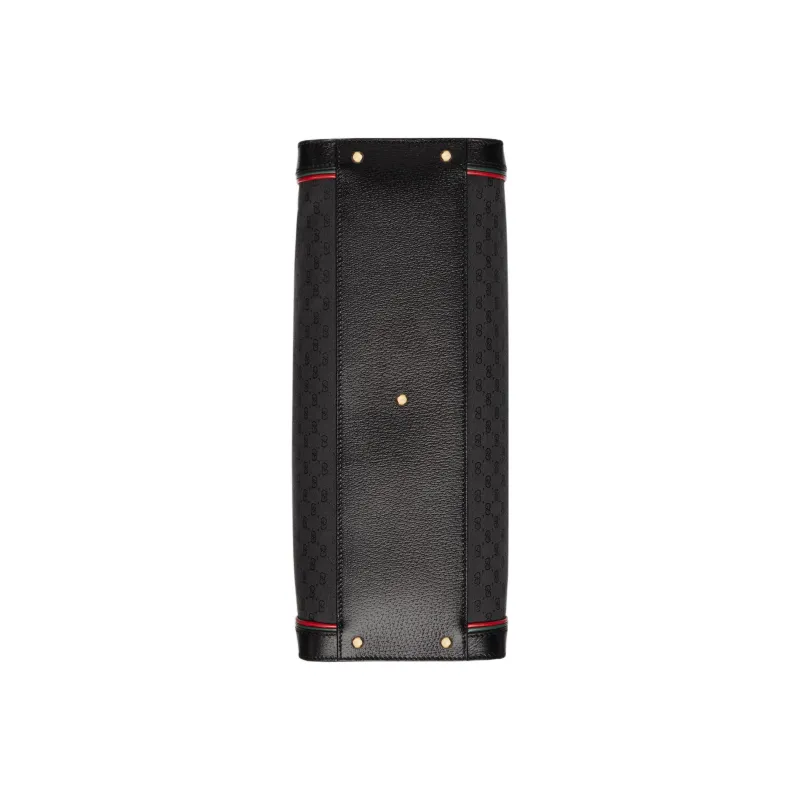 GUCCI Diana Canvas With Leather Tote Bag Shopping Bag Shoulder Bag Crossbody Bag Handbag Large Size Men's Black-7
