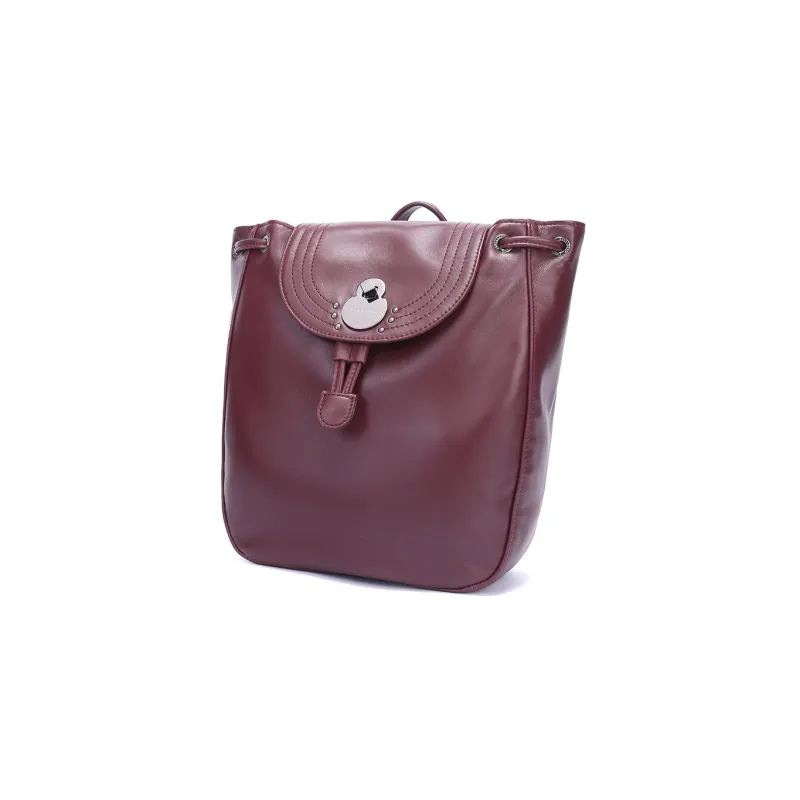 LONGCHAMP Le Pliage Sheepskin Backpack Regular Women's Pomegranate Red-1