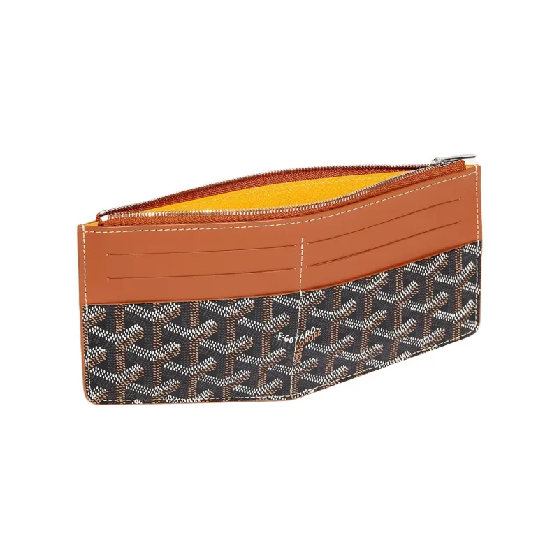 GOYARD Insert Louise Canvas With Leather Wallet Unisex Brown-2