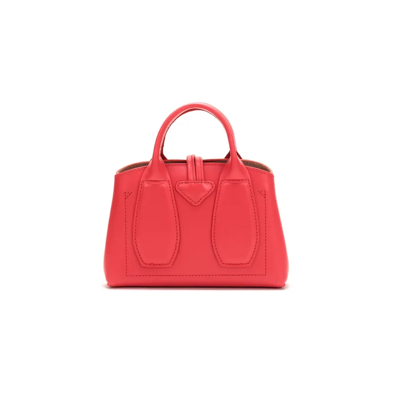 LONGCHAMP Le Pliage Cow Leather Handbag, Crossbody Bag, Shoulder Bag Regular Women's Bright Pink-3