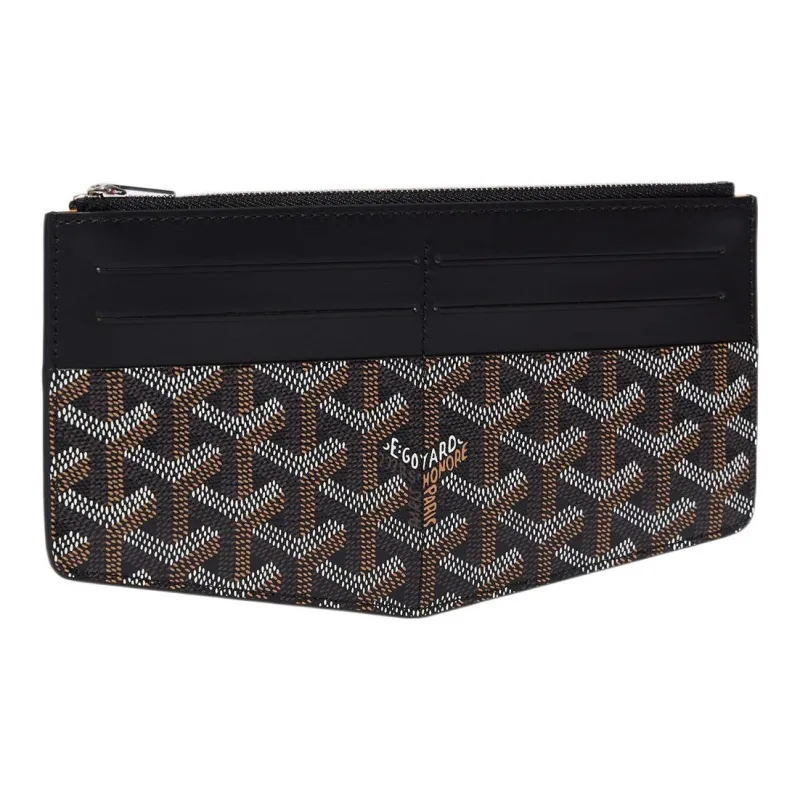 GOYARD Insert Louise Canvas With Leather Wallet Unisex Black-0