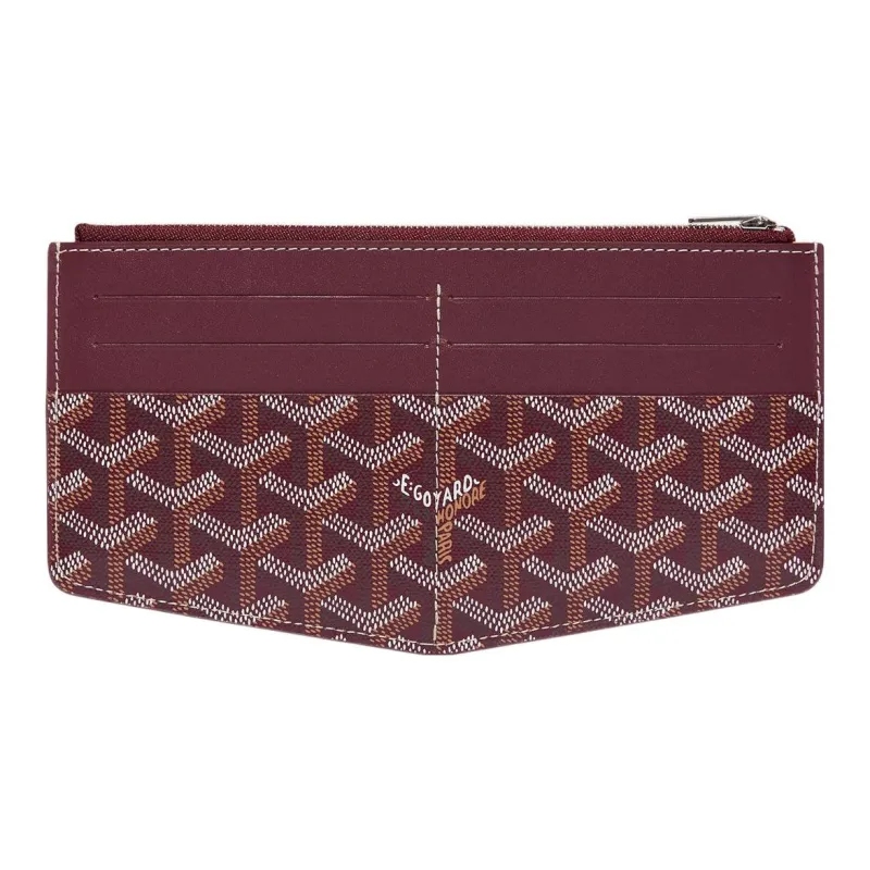 GOYARD Insert Louise Canvas With Leather Wallet Unisex Burgundy-0