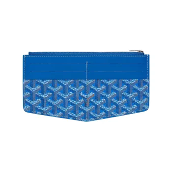 GOYARD Insert Louise Canvas With Leather Wallet Unisex Blue