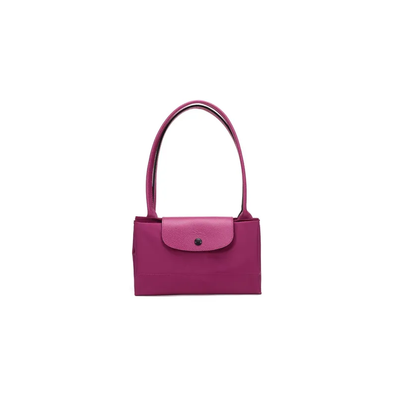 LONGCHAMP Le Pliage Club Nylon Fabric Crossbody Handbag, Shoulder Bag Trumpets Women's Fuchsia-6