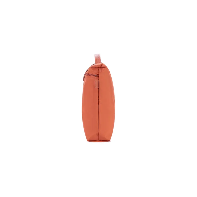 LONGCHAMP Le Pliage Green Recycled Canvas With Leather Trim Document Bag Handbag Briefcase Small Size Men's Orange Red-3
